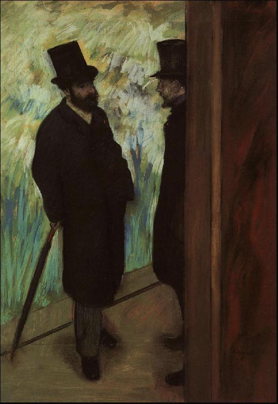 Edgar Degas Halevy and Cave Backstage at the Opera oil painting image